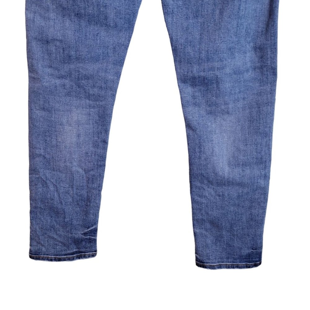 Pilcro & The Letterpress Slim Boyfriend Womens Jeans 26 Blue Patched Medium Rise - Picture 6 of 16